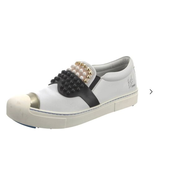 Fendi sneakers, EU 41 / US 11, Karl Lagerfeld Karlito studded low top sneakers! - Picture 3 of 7